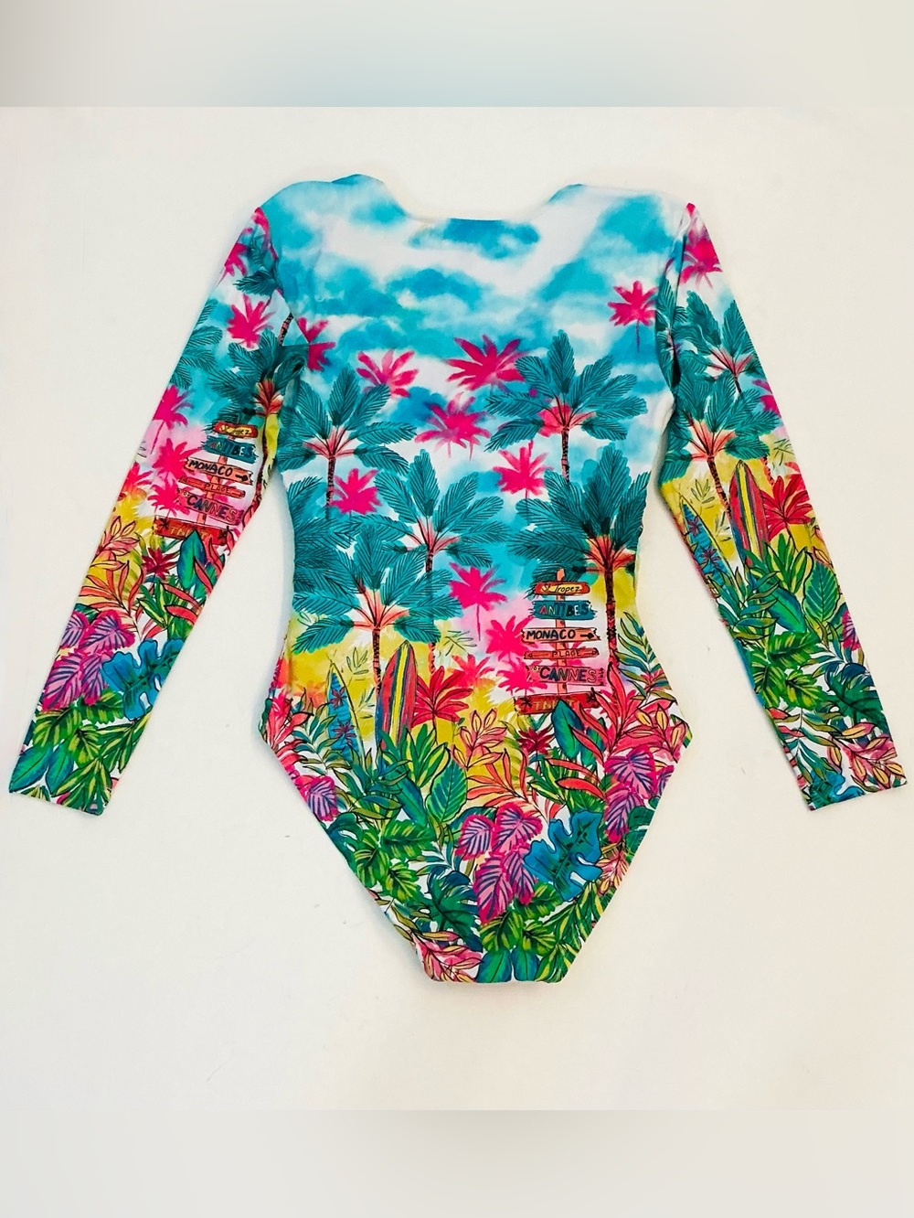 BLEU ROD BEATTIE, St. Tropez Long-Sleeve Zip One-Piece Swimsuit Suit , Size 8 - Picture 11 of 12